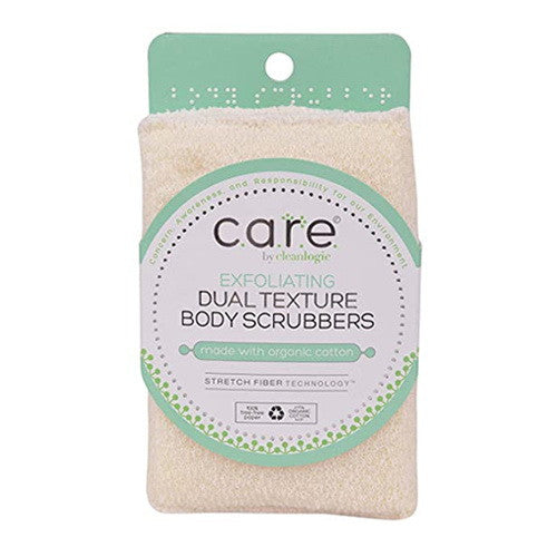 Cleanlogic Bath and Body Care Exfoliating Dual Texture Body Scrubbers, 1 Ea